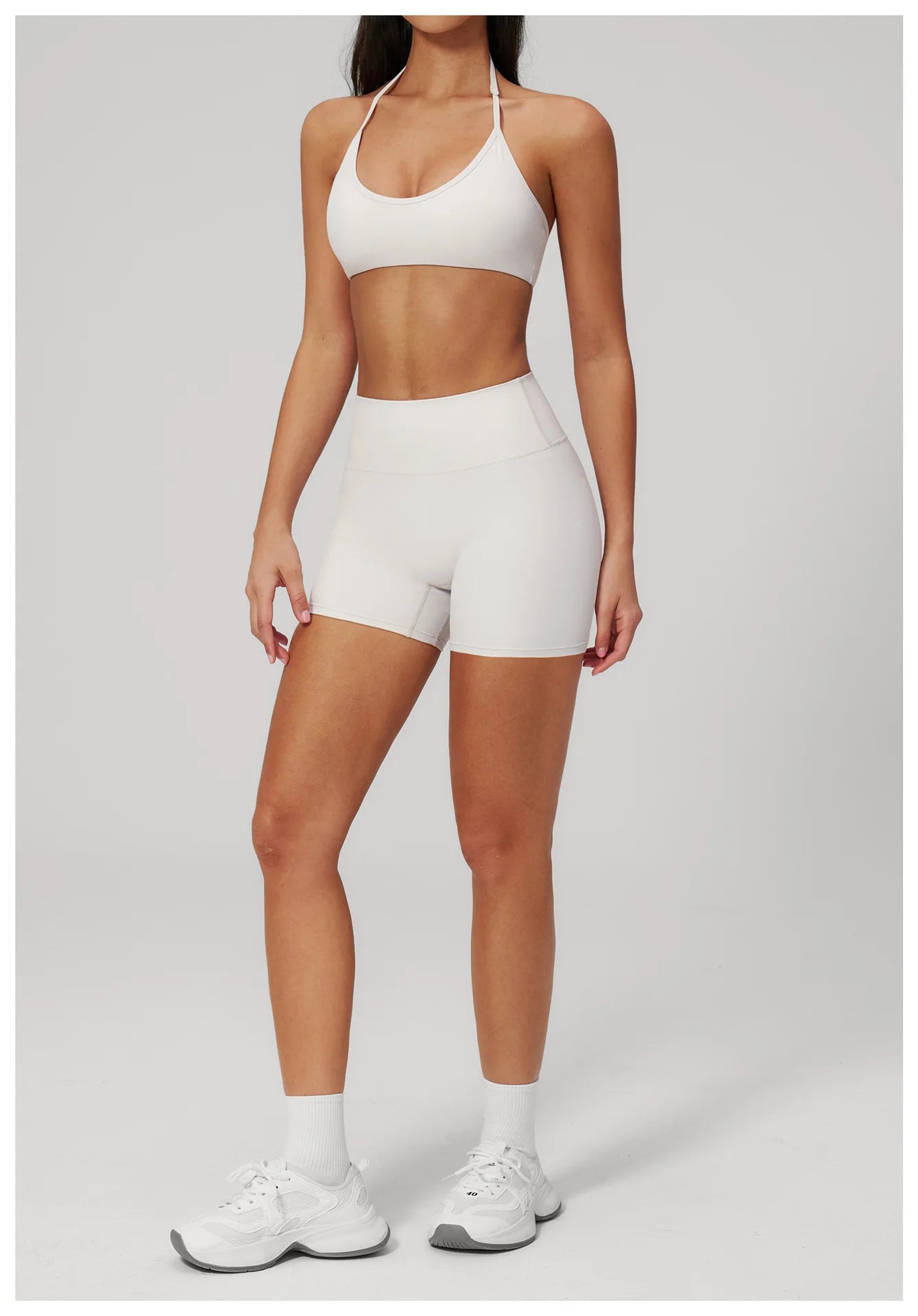 Conjunto de Yoga 2 Peças Feminino: Roupa Esportiva para Pilates, Fitness e Treino de Academia - Top Esportivo e Leggings