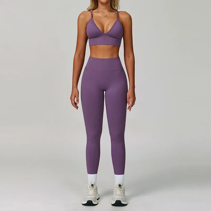 2/3 pçs sem costura esporte yoga conjunto feminino respirável cintura alta fitness sportwear feminino conjunto de roupa interior ginásio roupas de treino