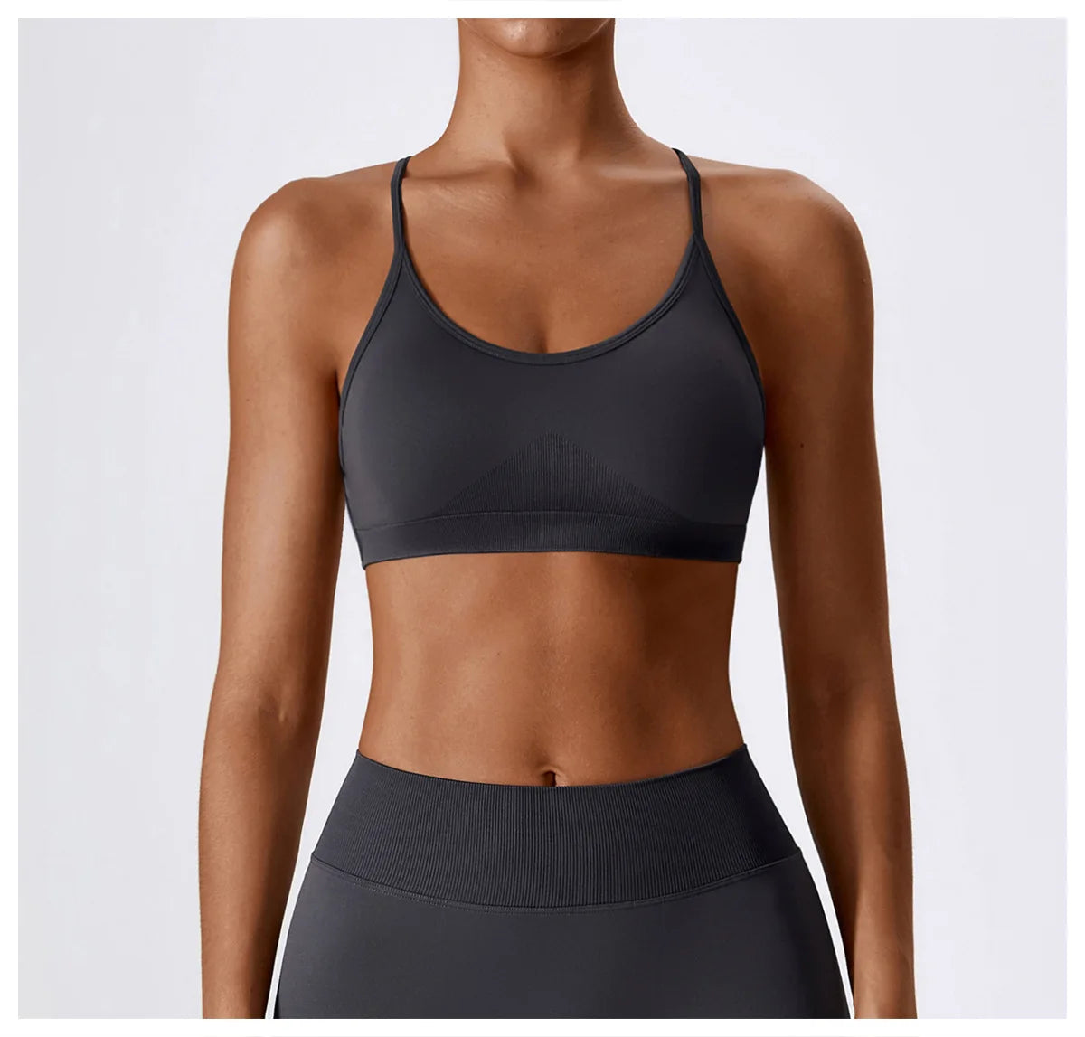 Sutiã Esportivo Feminino Sem Costura de Alto Suporte para Academia, Pilates, Yoga, Top Push-up para Corrida, Ciclismo e Treino, Roupa Íntima Fitness