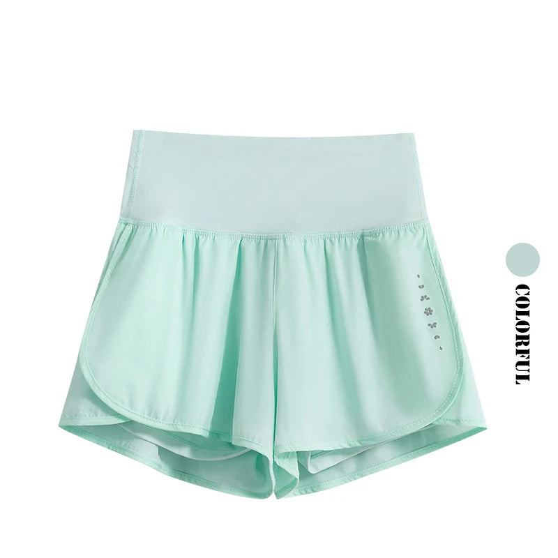 Drur shorts de ciclismo feminino cintura alta secagem rápida yoga shorts mulher verão esportes calças curtas com forro interno roupas de ginásio