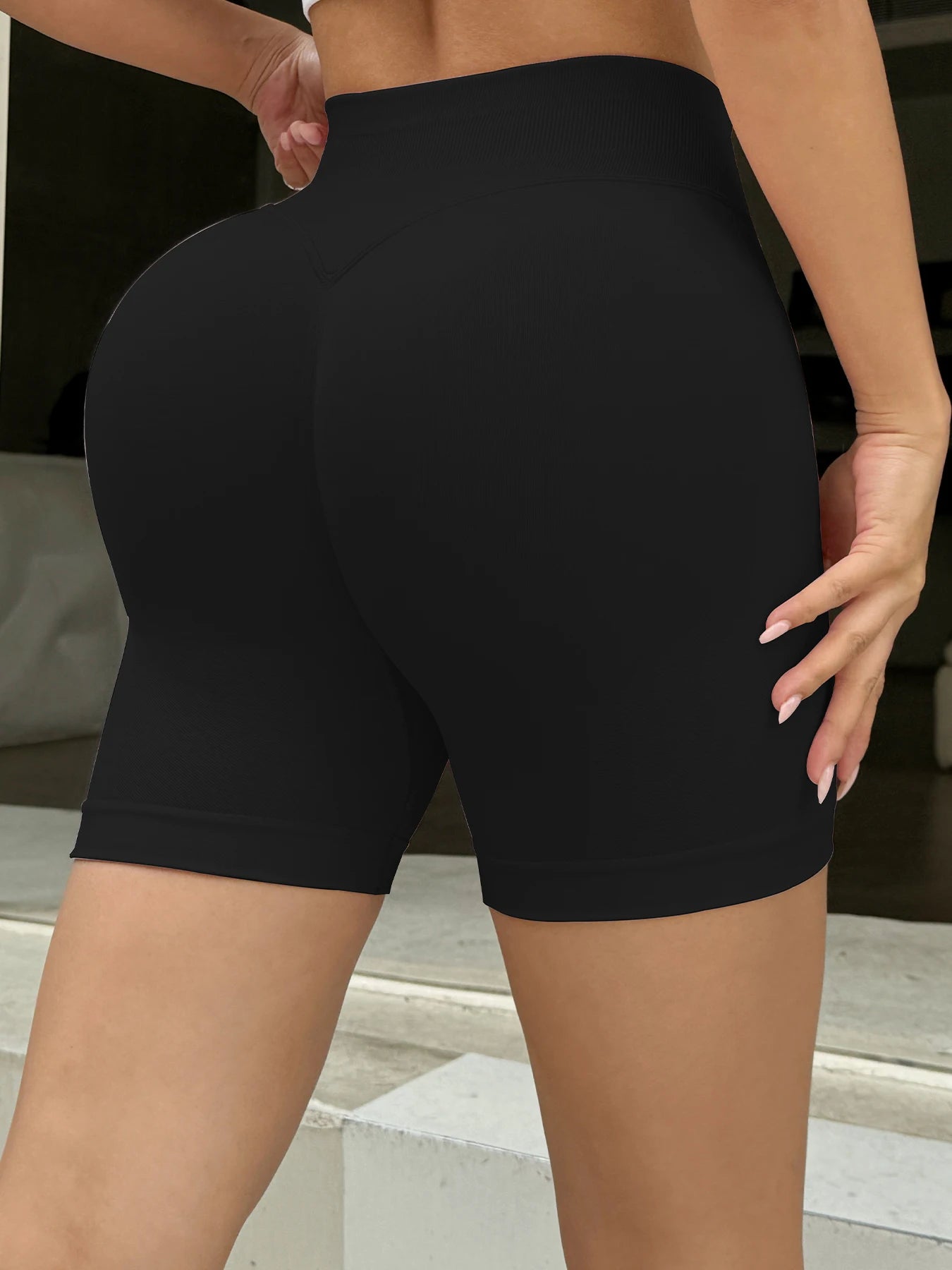 Shorts de Academia Feminino Verão Sem Costura Sexy para Fitness e Esportes, Cintura Baixa para Academia