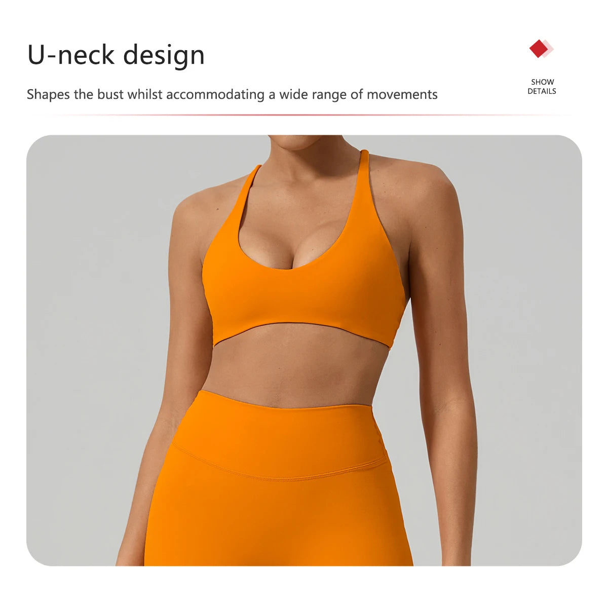 Sutiã Esportivo Hearuisavy para Mulheres, Sutiã de Yoga com Costas Cruzadas, Bralette para Corrida e Pilates, Top Respirável e de Secagem Rápida