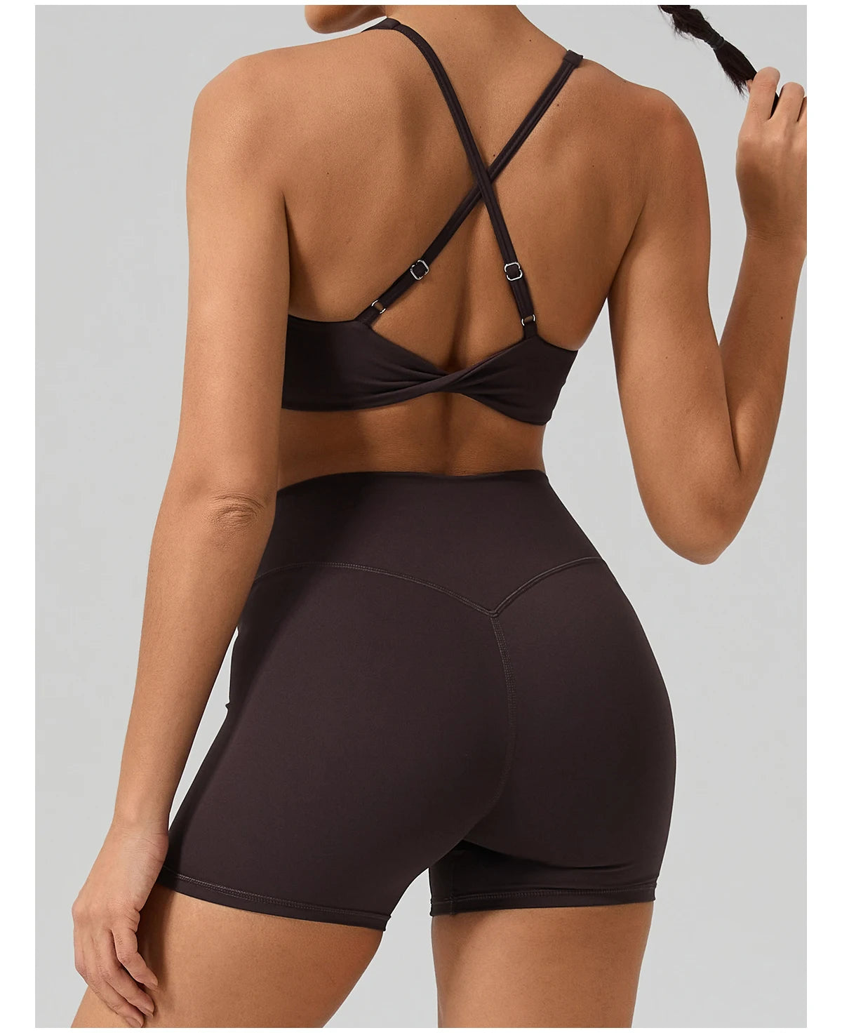 Sutiã Esportivo Hearuisavy para Mulheres, Sutiã de Yoga com Costas Cruzadas, Bralette para Corrida e Pilates, Top Respirável e de Secagem Rápida