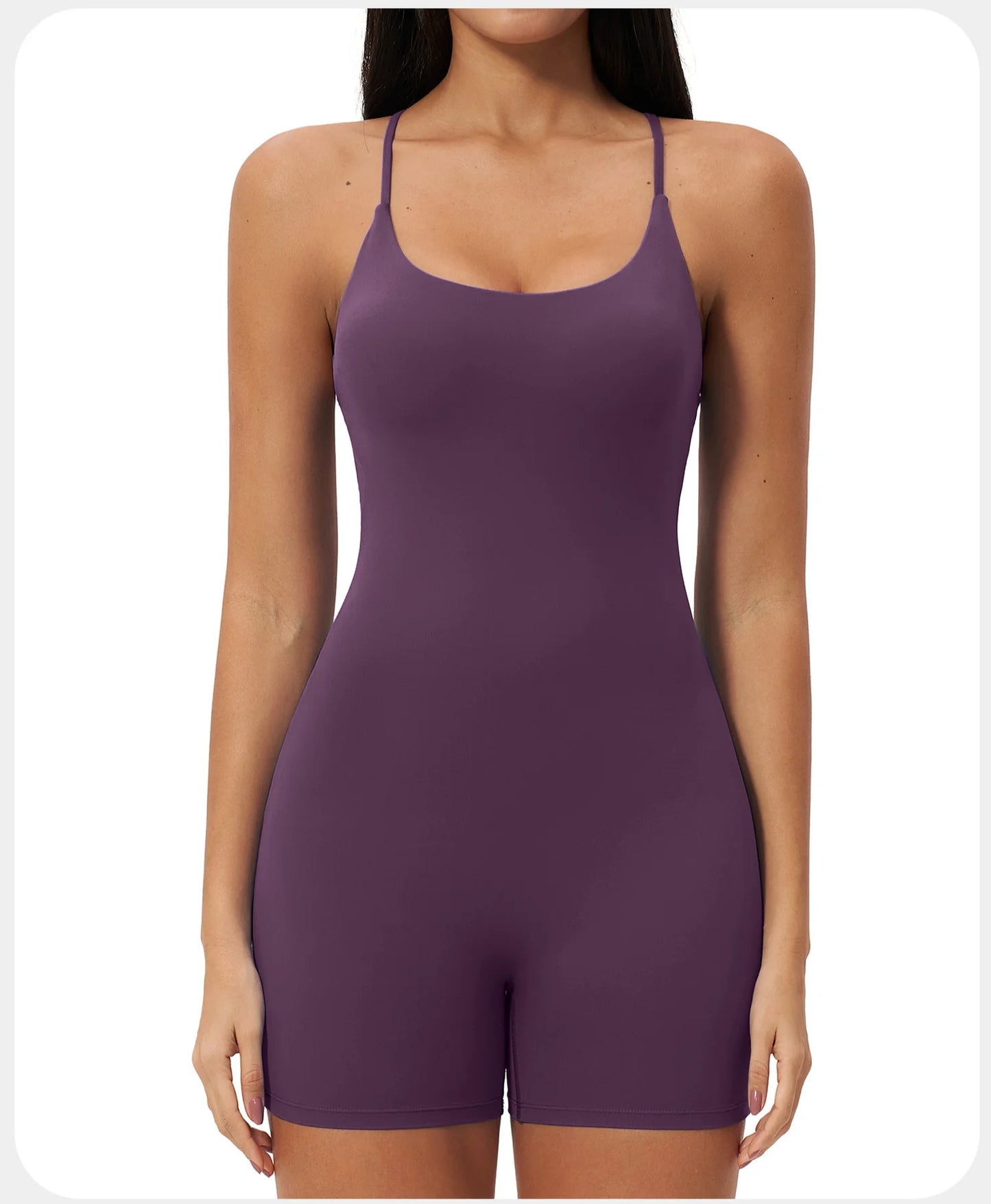 Macacão de Yoga Feminino com Alças Cruzadas nas Costas, Roupas de Treino para Mulheres, Bodysuits Esportivos de Uma Peça