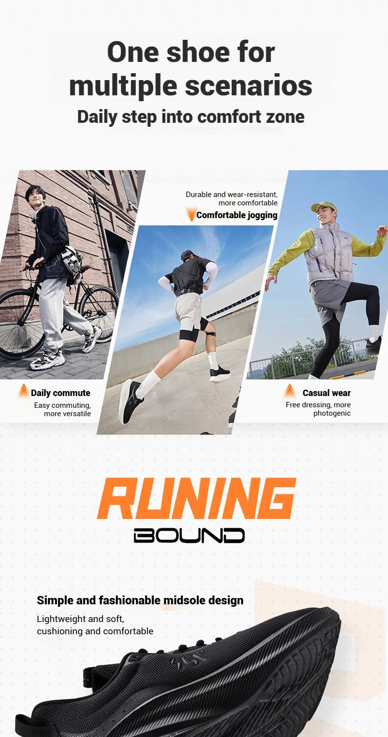 Tênis de corrida 361 Degrees Fengye 5.0, leve, resistente ao desgaste, absorve choques, respirável, sola macia, tênis masculino 672542210F