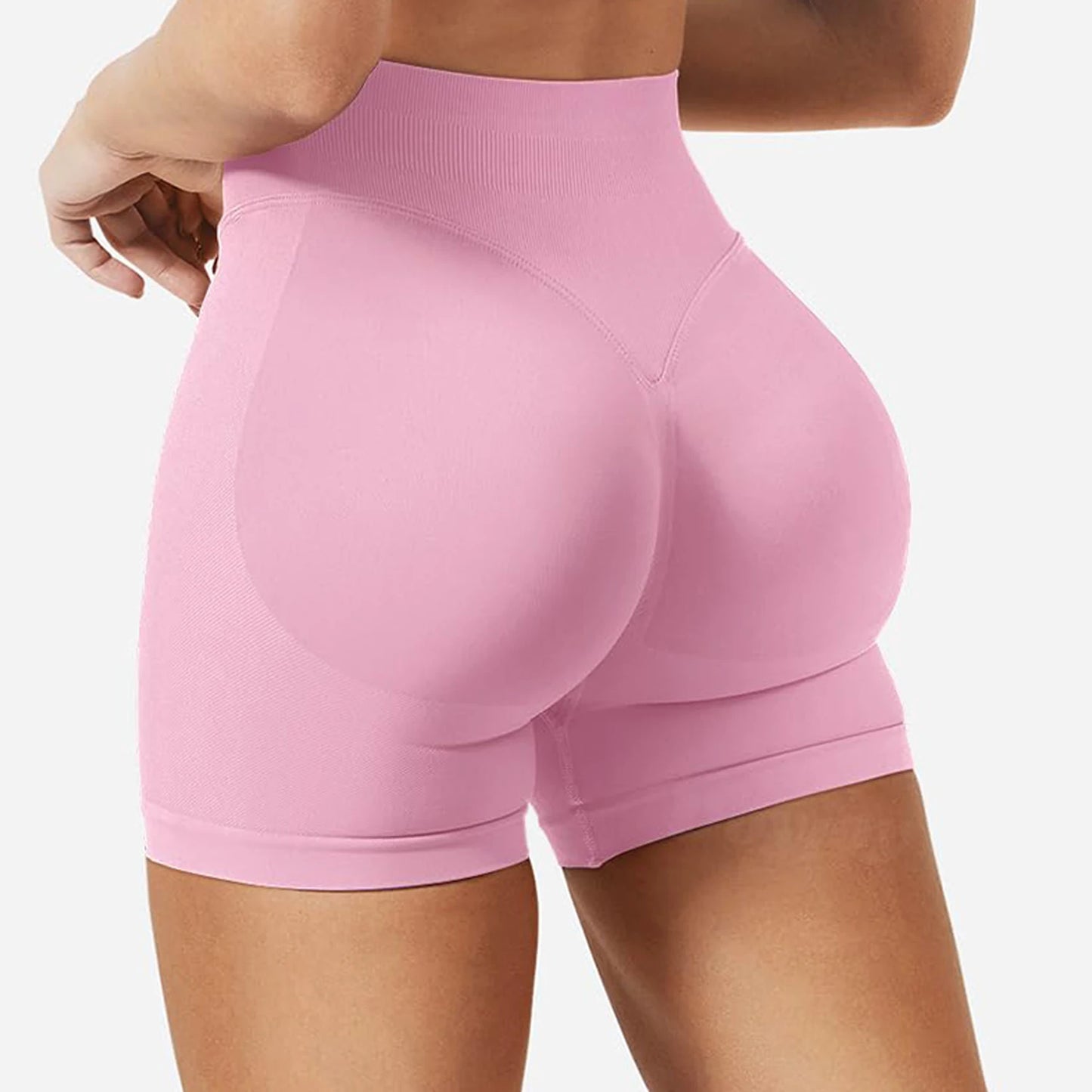 Shorts de Academia Feminino Verão Sem Costura Sexy para Fitness e Esportes, Cintura Baixa para Academia
