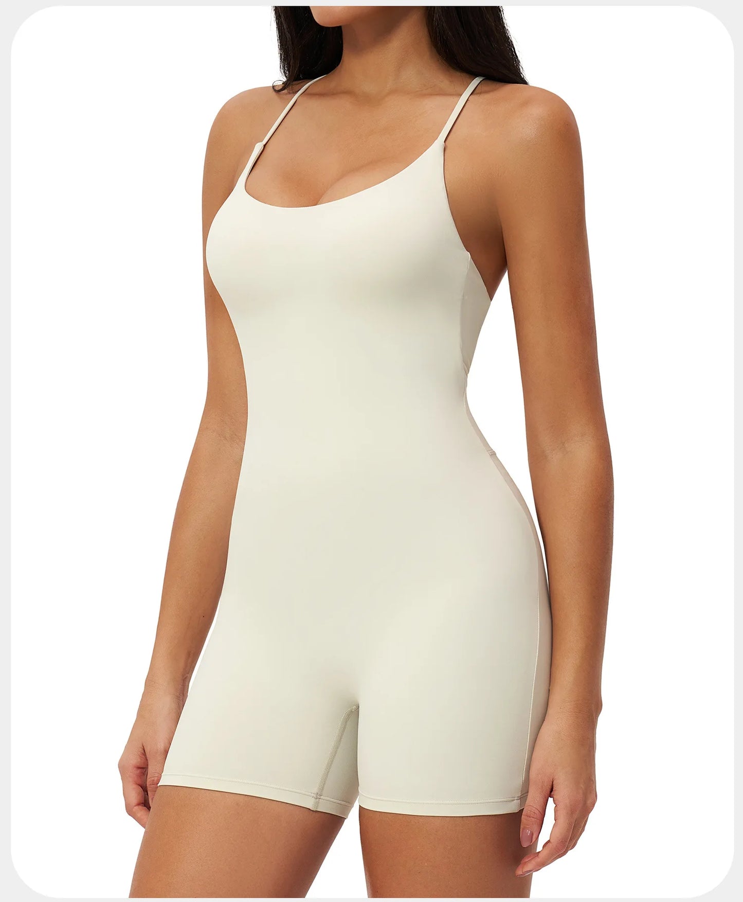 Macacão de Yoga Feminino com Alças Cruzadas nas Costas, Roupas de Treino para Mulheres, Bodysuits Esportivos de Uma Peça