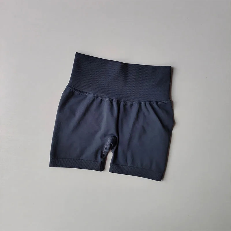Pêssego hip levantamento esportes shorts feminino cintura alta e aperto de cintura emagrecimento correndo hip velocidade secagem três pontos calças apertadas