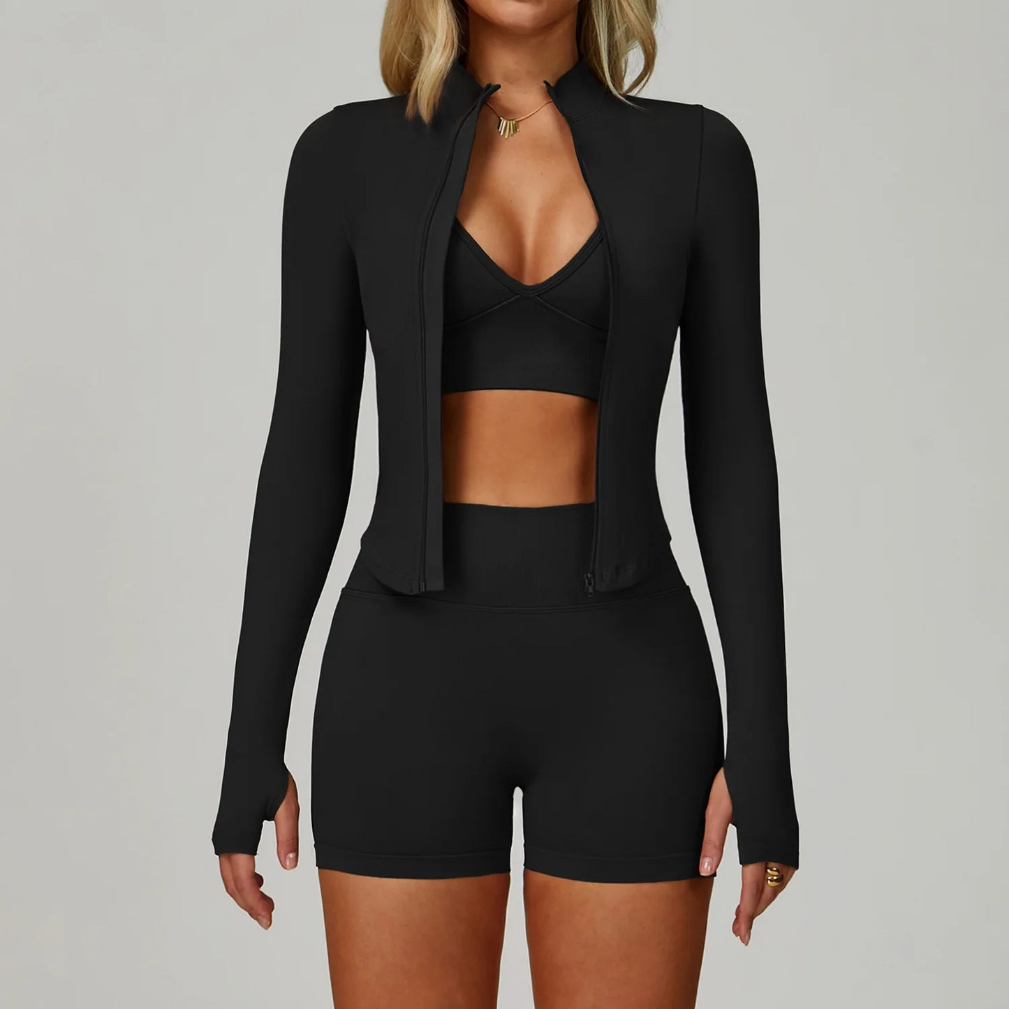 2/3 pçs sem costura esporte yoga conjunto feminino respirável cintura alta fitness sportwear feminino conjunto de roupa interior ginásio roupas de treino