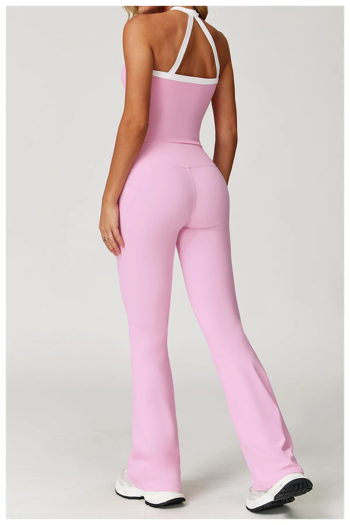 Roupas femininas 2 peças treino conjunto de yoga roupas esportivas ginásio cintura alta bell-bottoms sexy fitness bta terno esportivo