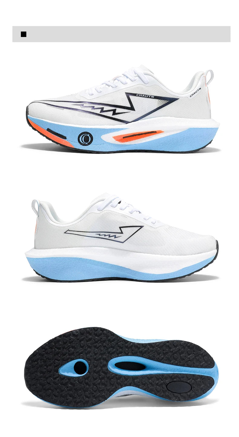Tênis de Corrida Masculino com Placa de Carbono, Especializado para Maratona, Respirável e Leve, Tênis Esportivo Feminino Confortável Chunta