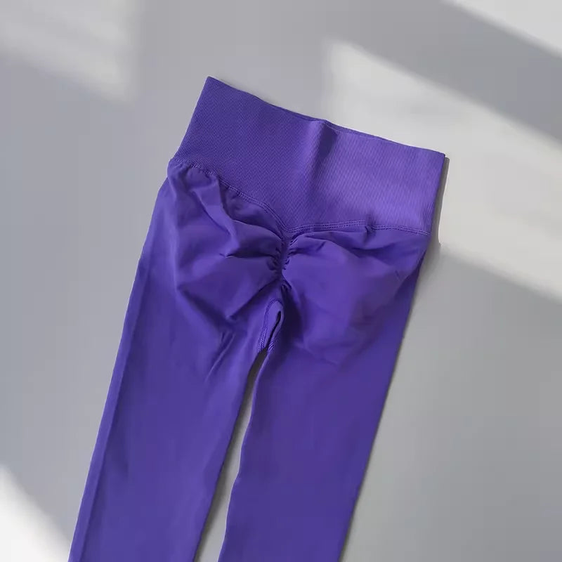Cintura alta yoga leggings mulheres sem costura push up esporte leggings fitness correndo hip lift calças de yoga altamente elástico ginásio leggings
