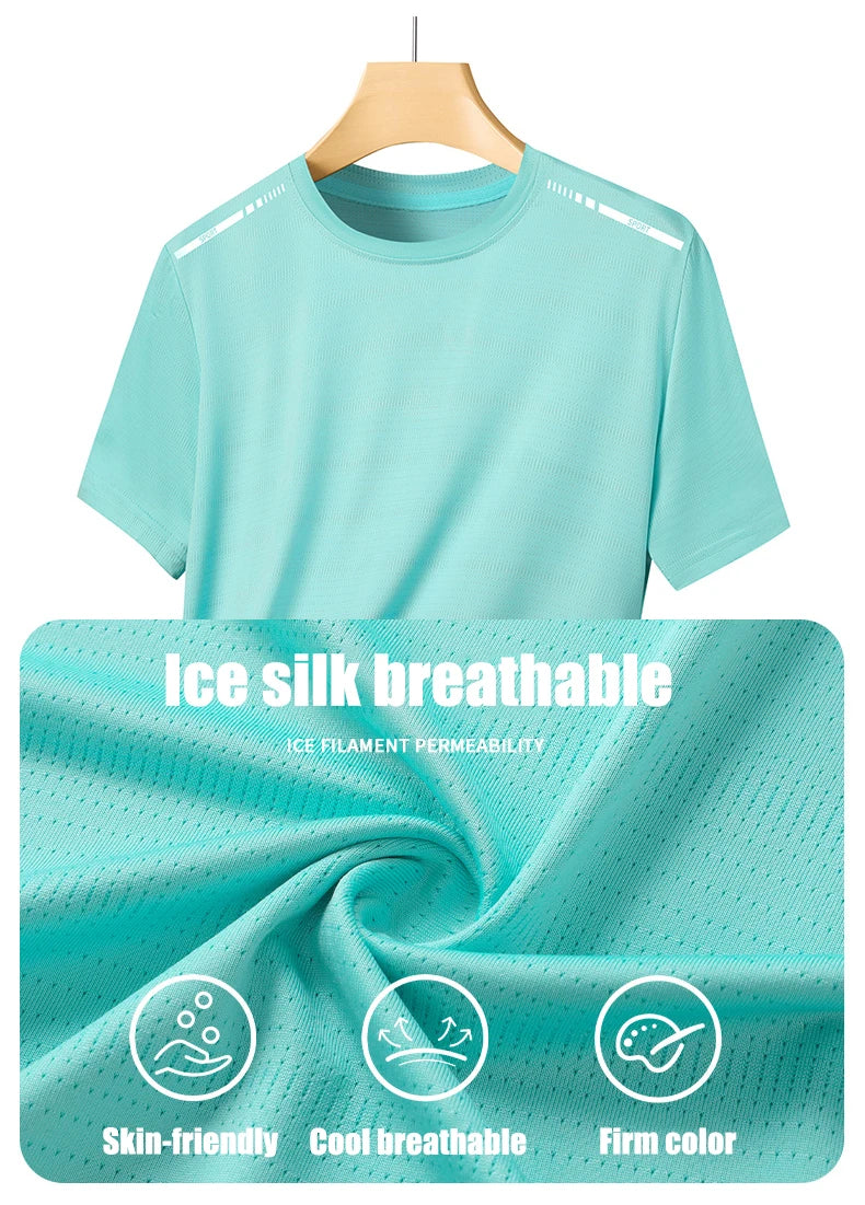 Camiseta de Verão em Malha para Mulheres, Camiseta de Corrida ao Ar Livre com Faixa Refletiva, Manga Curta Respirável, Camiseta Esportiva Elástica para Fitness
