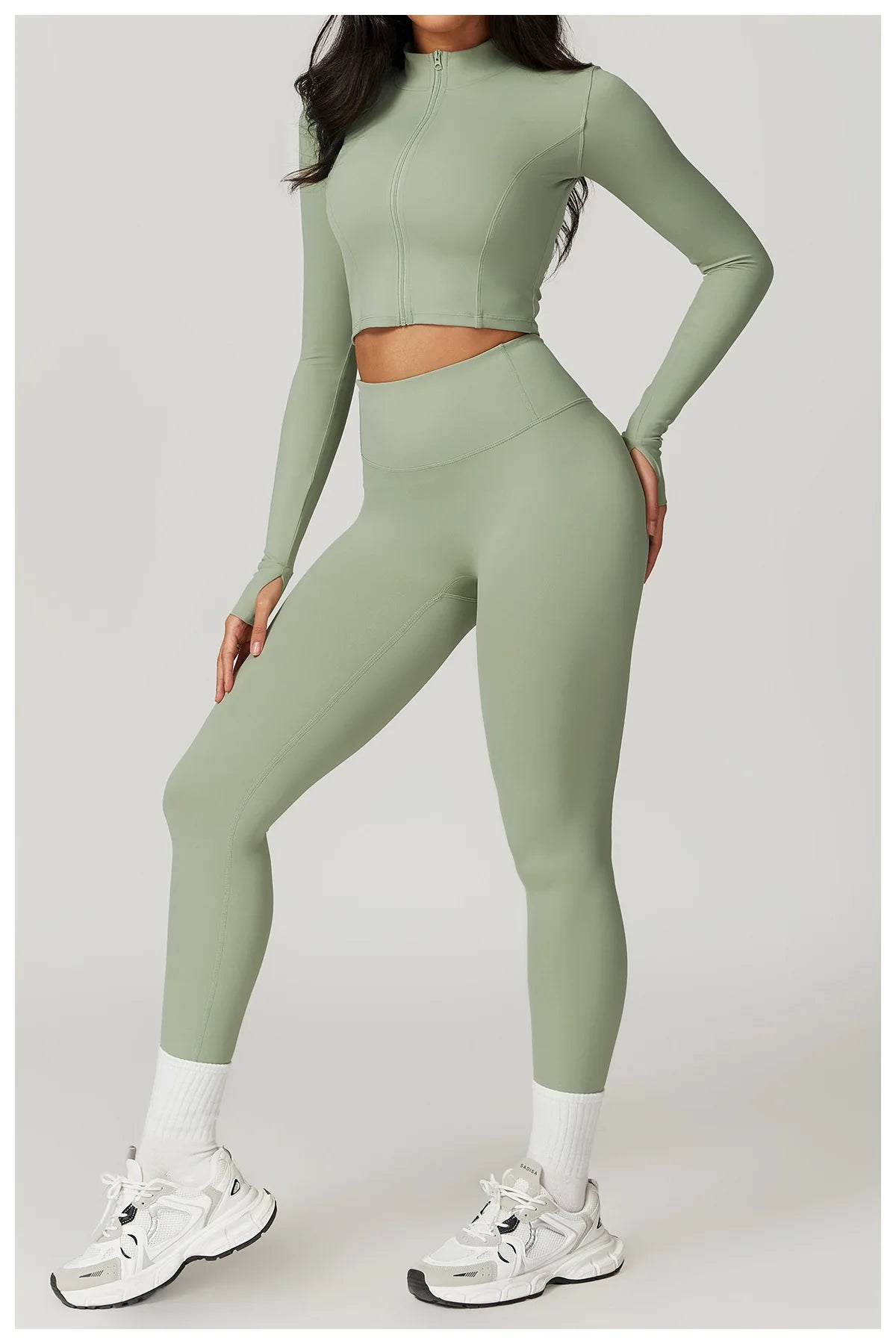 3 pçs conjunto de yoga roupas de ginásio 2 pçs roupas esportivas femininas ternos de yoga conjunto de fitness treino feminino jaqueta esportiva manga longa ginásio legging