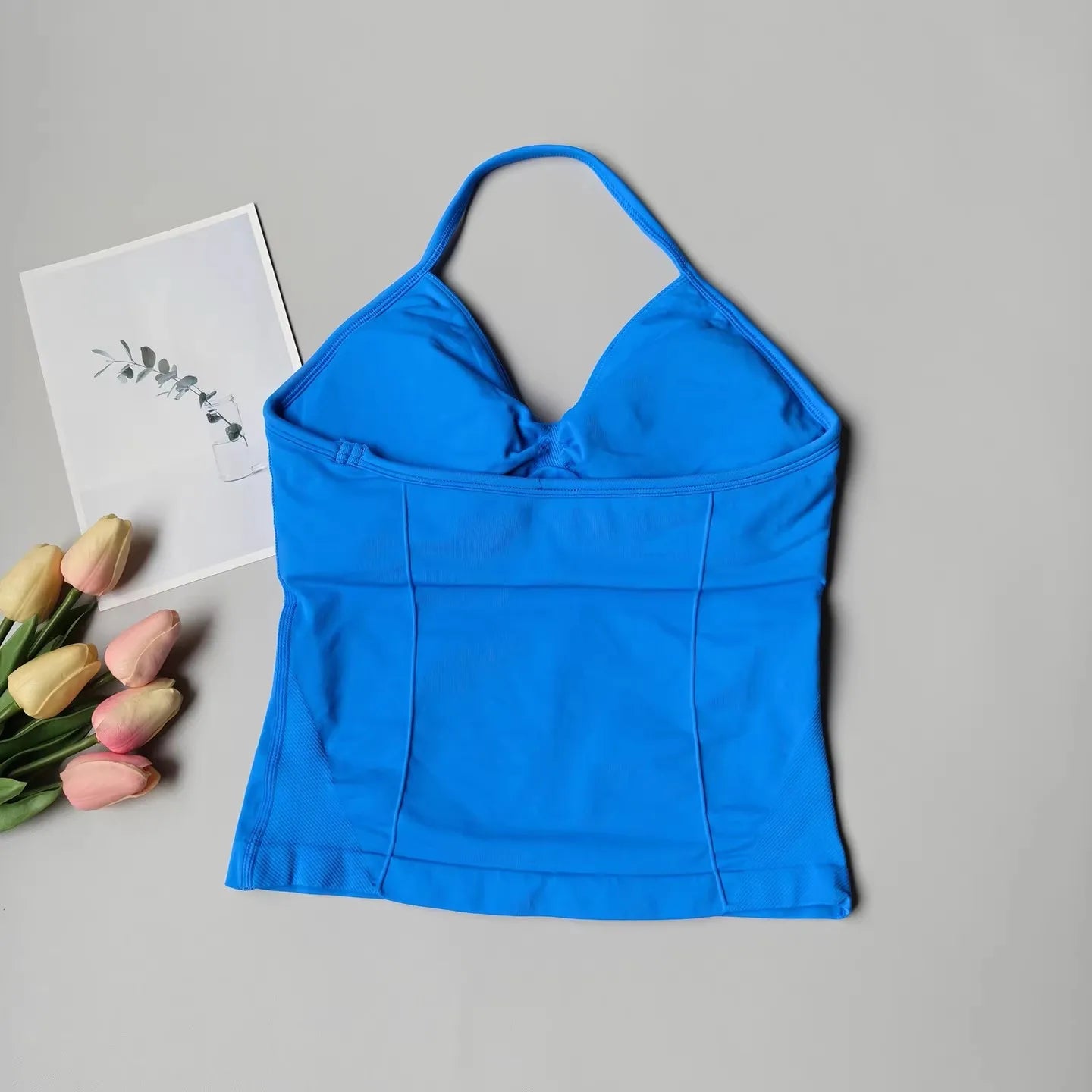 Sutiã Esportivo Sexy Feminino - Design Costas Abertas, Tecido Respirável e Elástico para Yoga - Roupa Ativa Elegante