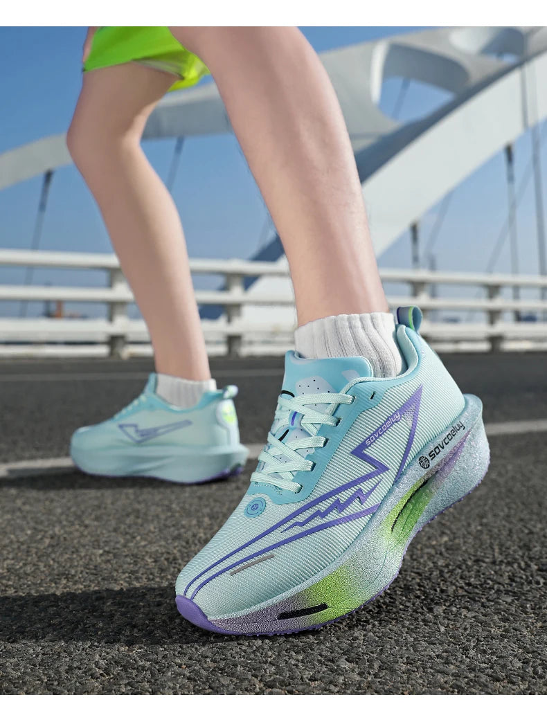 Novos Tênis de Corrida com Placa de Carbono, Especializados para Maratona, Respiráveis e Leves, Confortáveis para Mulheres, Tênis de Lazer Chunta