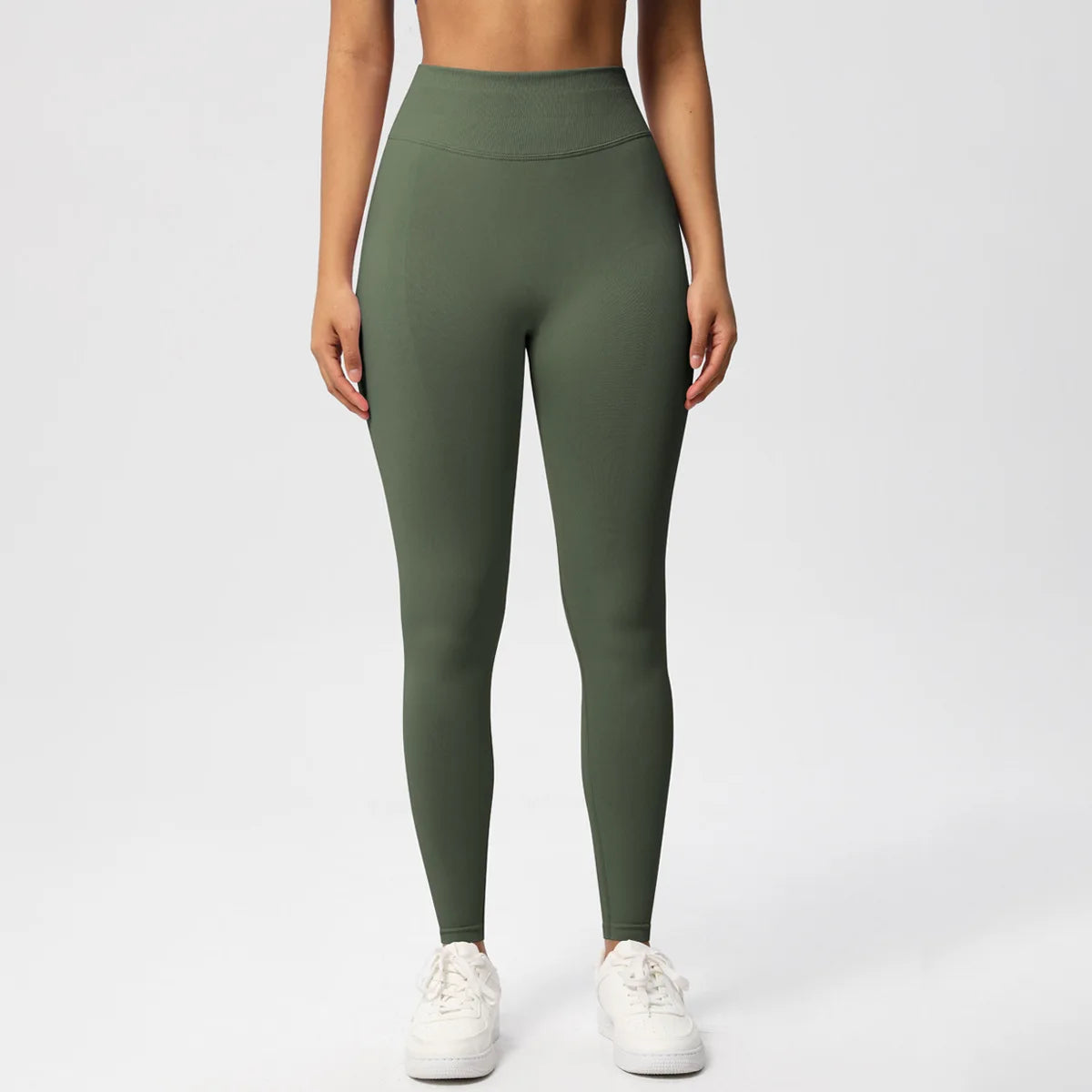 Calças de fitness sem costura das mulheres cintura alta yoga leggings alta elástica levantamento de bunda respirável esportes collants feminino ginásio leggings