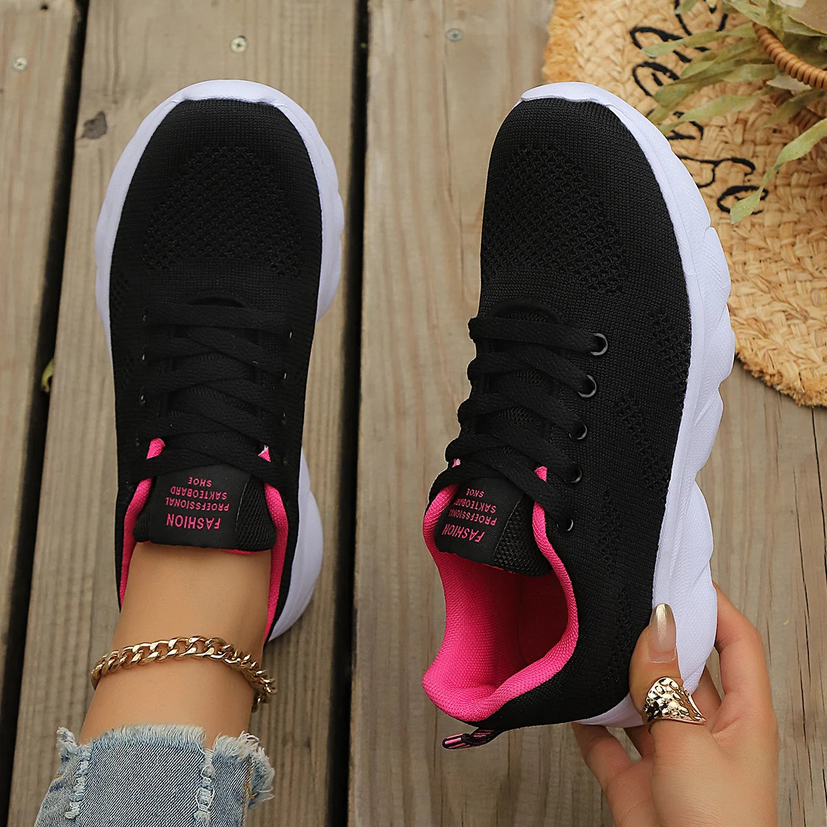 Mulheres sapatos esportivos moda plataforma tênis senhoras primavera verão apartamentos tênis de corrida para mulher sapatos casuais malha jogging tênis