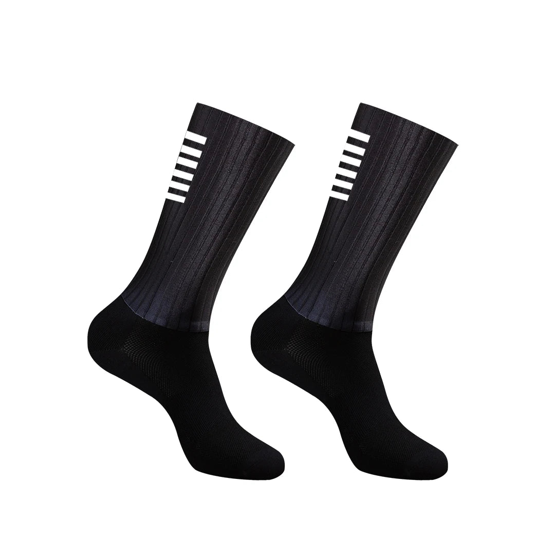Silicone ciclismo aero meias anti meias deslizamento masculino bicicleta esporte correndo meias