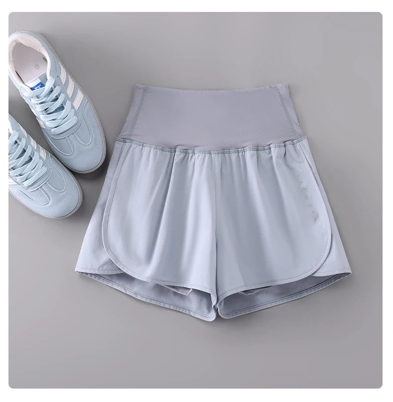 Drur shorts de ciclismo feminino cintura alta secagem rápida yoga shorts mulher verão esportes calças curtas com forro interno roupas de ginásio