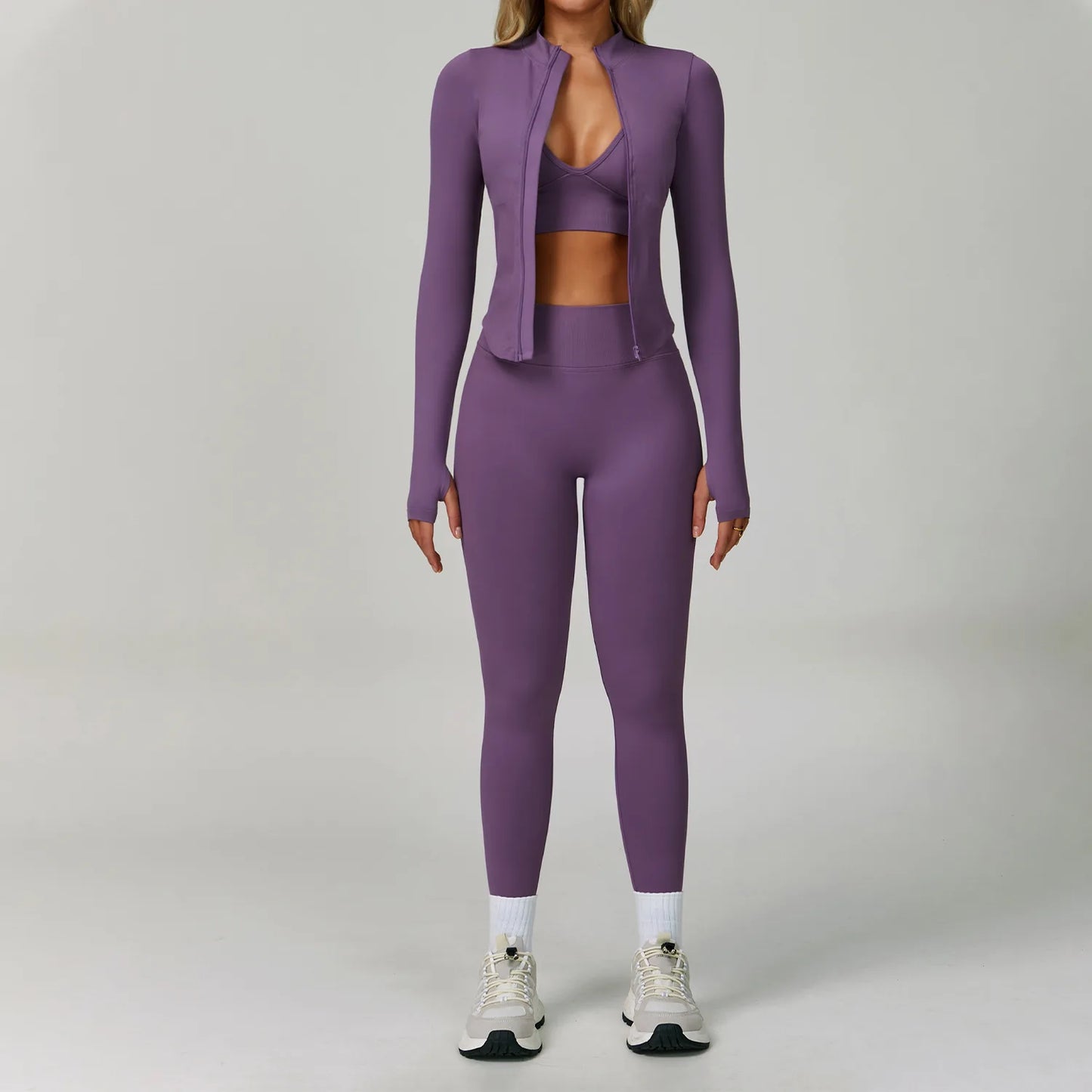 2/3 pçs sem costura esporte yoga conjunto feminino respirável cintura alta fitness sportwear feminino conjunto de roupa interior ginásio roupas de treino