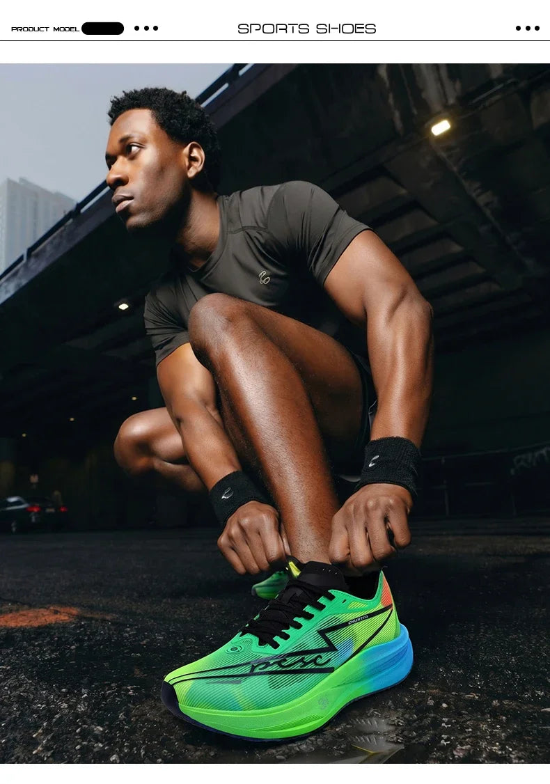 Tênis de Corrida com Placa de Carbono para Maratona, Especializado em Esportes, Respirável, Leve, Confortável para Mulheres, Sneakers Chunta