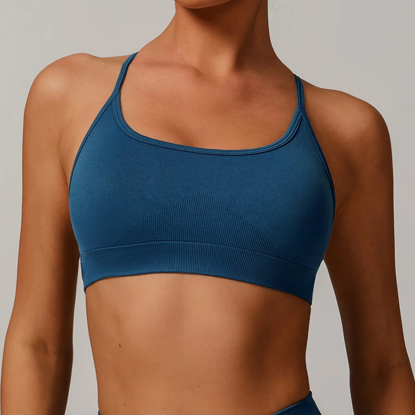 Sutiã Esportivo Feminino Sem Costura de Alto Suporte para Academia, Pilates, Yoga, Top Push-up para Corrida, Ciclismo e Treino, Roupa Íntima Fitness